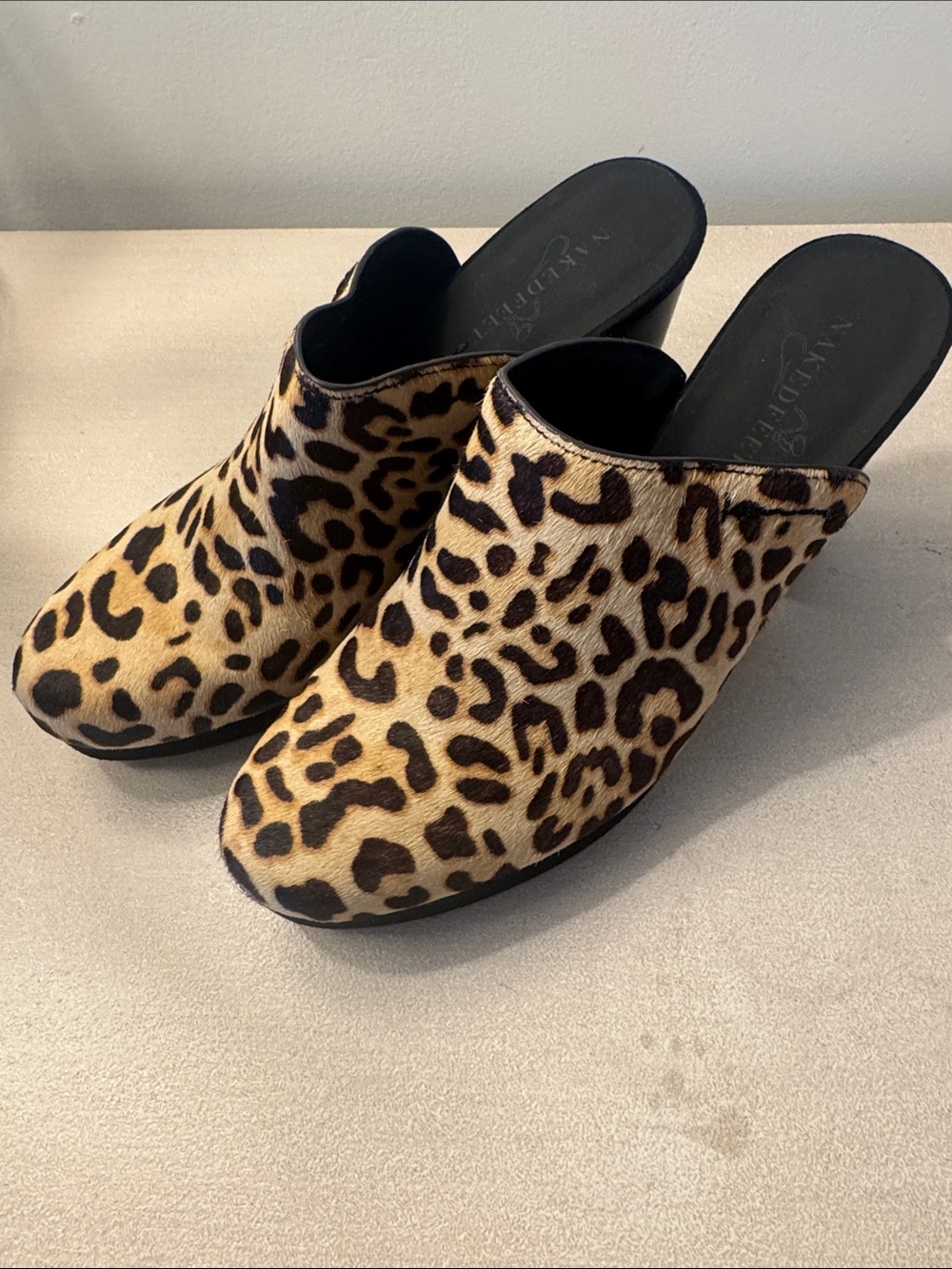 Leopard Print high heel slip on - Women